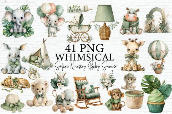 Download Watercolor Safari Animals Clipart - Animal Collection