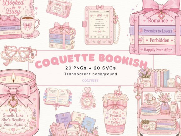 Download Coquette Bookish Cliparts, Romance Books - Coquette Collection