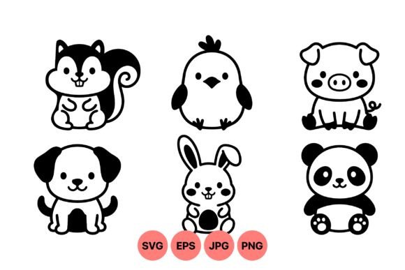 Download Cute Baby Animals SVG Clipart - Animal Collection