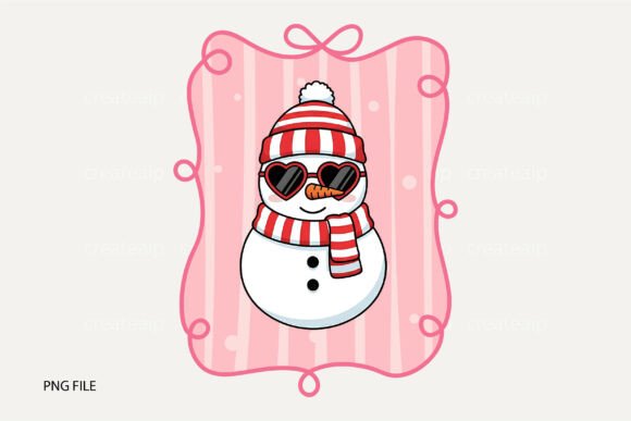 Download Cool Snowman Coquette Frame PNG - Coquette Collection