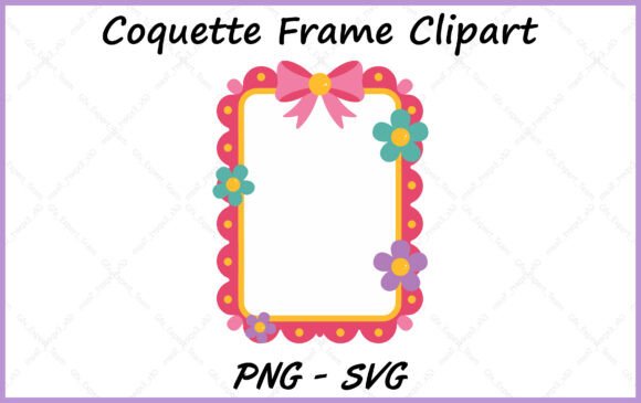 Download Hand-Drawn Coquette Border Frame PNG - Coquette Collection