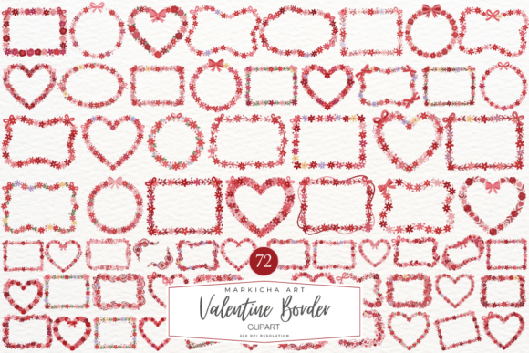 Download Coquette Valentine Floral Border Clipart - Coquette Collection